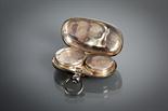 EDWARDIAN SILVER SOVEREIGN/HALF SOVEREIGN CASE of oblong form, Birmingham 1907, 32g, 4.5cm long