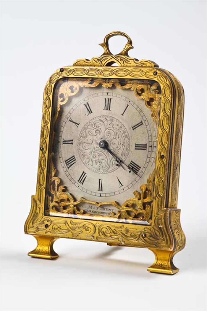 VICTORIAN ORMOLU STRUT CLOCK maker M F Dent, 33 Cockspur St, in the manner of Thomas Cole, the hi