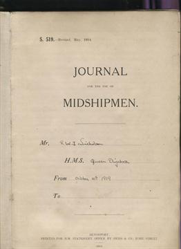 Fine Naval Archive relating to Lt Commander Reginald Pringle-Nicholson, including his journal as