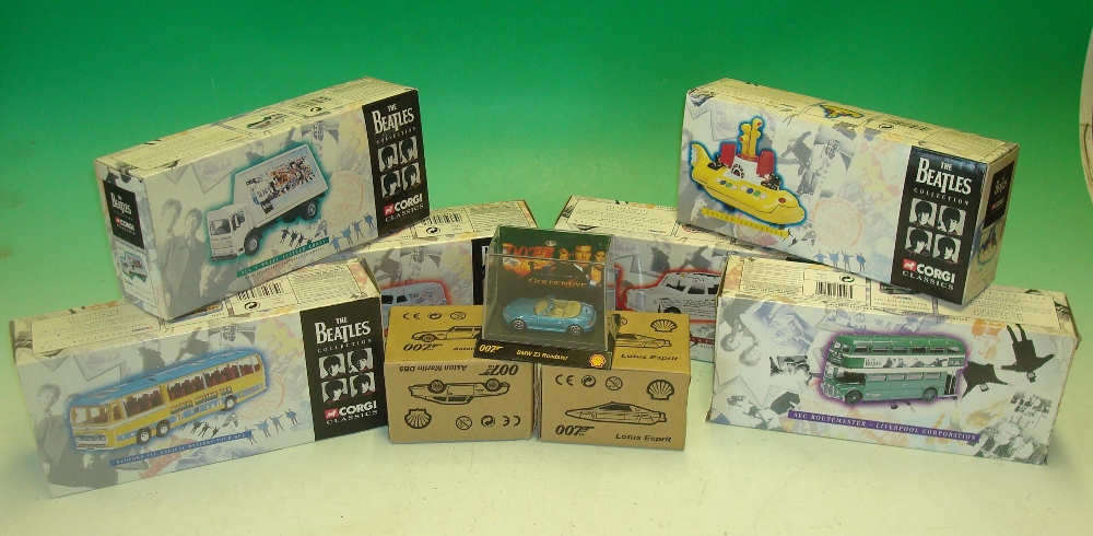 Corgi Toys The Beatles Collection: To include Newspaper Taxi & Figure, Bedford CA Van, AEC 4 Wheel