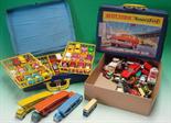 Collection of Playworn Matchbox / Lesney Diecast Cars: Early example Regular to Superfast Wheels