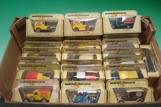 1978 Matchbox Models of Yesteryear: Selection of 25 various vehicles from cars to commercials all in