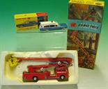 Dinky Supertoys 277 & 1127 Diecast: Superior Criterion Ambulance with Flashing Lights, Simon Snorkel