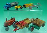 Dinky Toys 414 Dodge Tipper Truck: Together with 715 Bristol 173, Halesowen Farm Trailer 320,