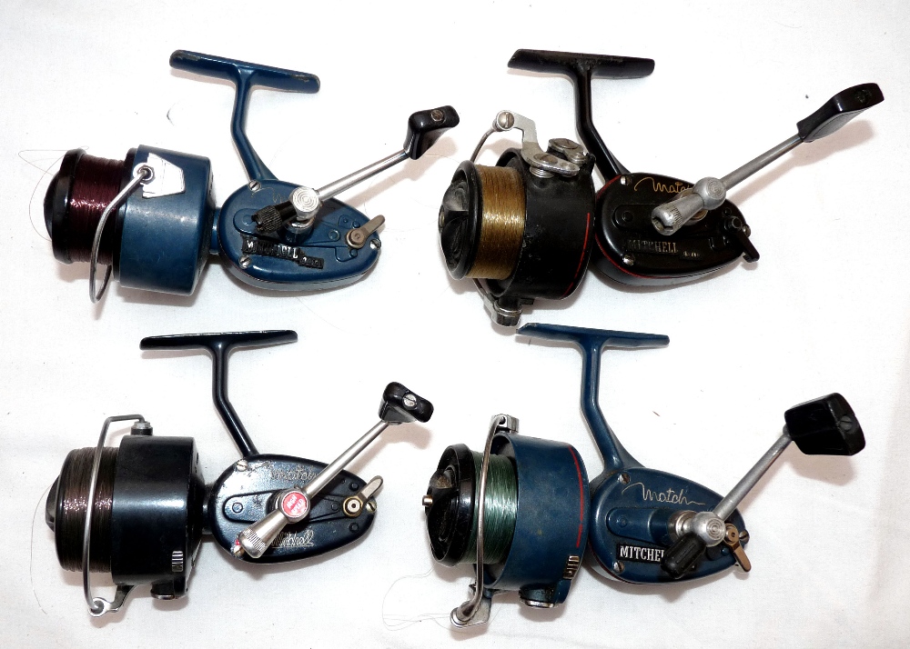 REELS (4) Collection of Mitchell reels, pair of 440A match auto bail