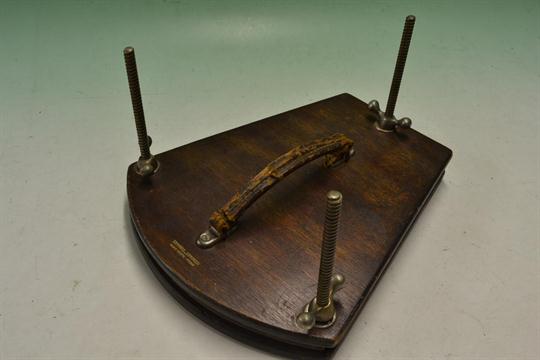 Scarce French free standing tennis racket press for 4 rackets c. 1900 – stamped in gilt “Tennis –
