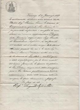 Art and artists – Augusto Rivalta – Italian sculptor manuscript document signed twice^ in both