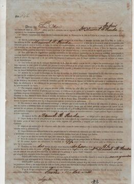 China – slavery employment contract for a Chinese slave worker in Cuba dated 1854^ written in