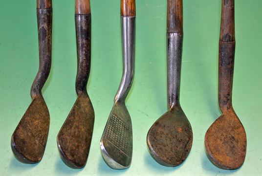 5 x various Smiths and Fairlies Patent anti shank irons to incl Forgan Crown Model and 3x Gibsons