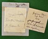 1934 & 1938 Davis Cup Tennis – rare Japan Davis Cup tennis team signed album pages - the 1934 team