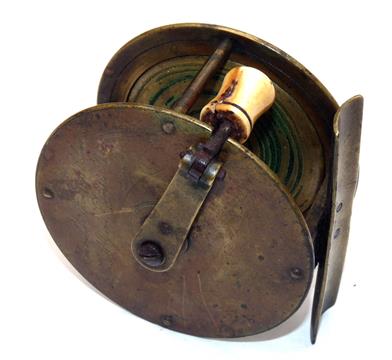 REEL: Early Chevalier Bowness & Son, 12 Bell Yard Temple Bar, London 3.25” wide drum all brass