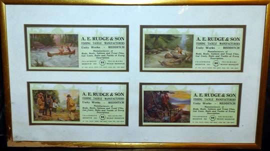 ADVERTISING: Collection of 4 original AE Rudge Redditch advertising desk top blotters, each 9.5 x