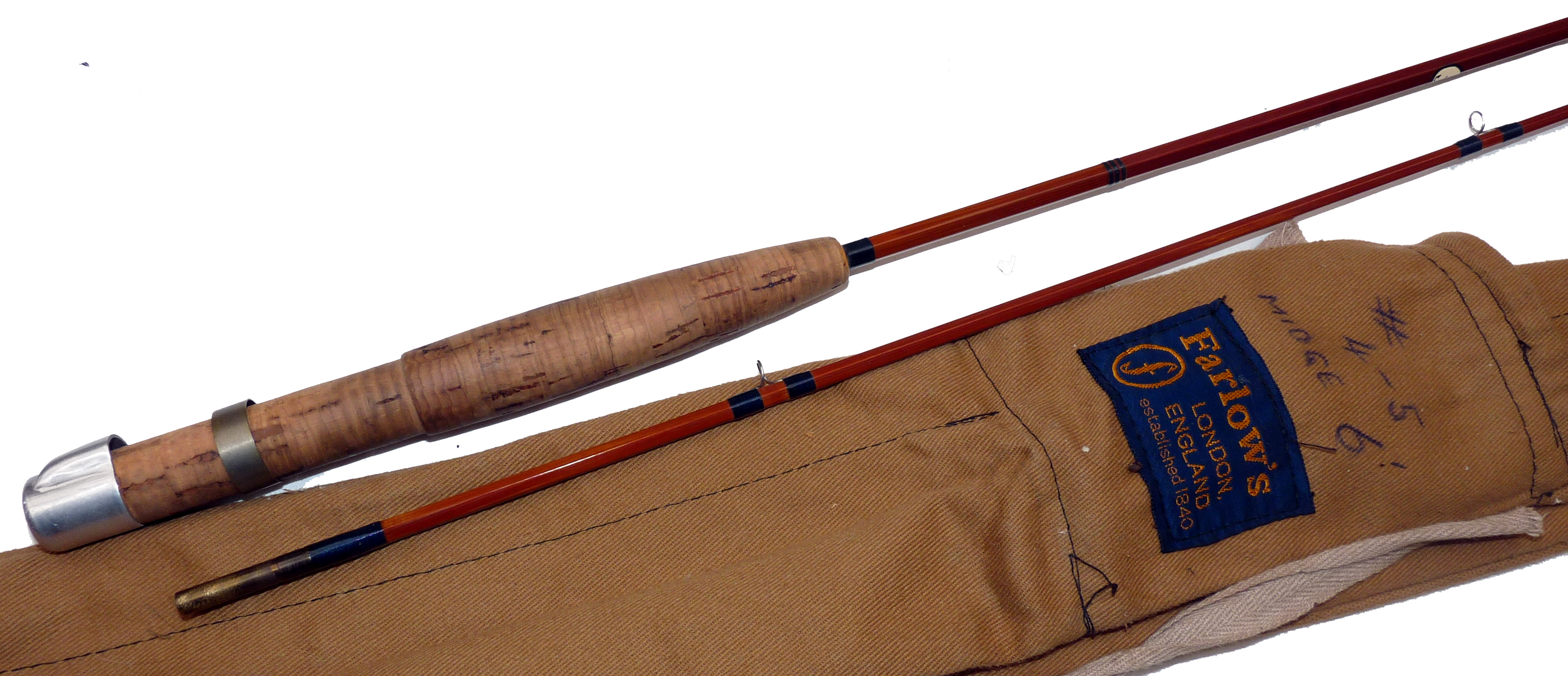 ROD Farlow London “The Midge” 6’ 2 piece split cane brook trout fly