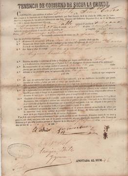 Slavery – Chinese Slavery in Cuba An original renewal contract for a slave worker- ensuring that the
