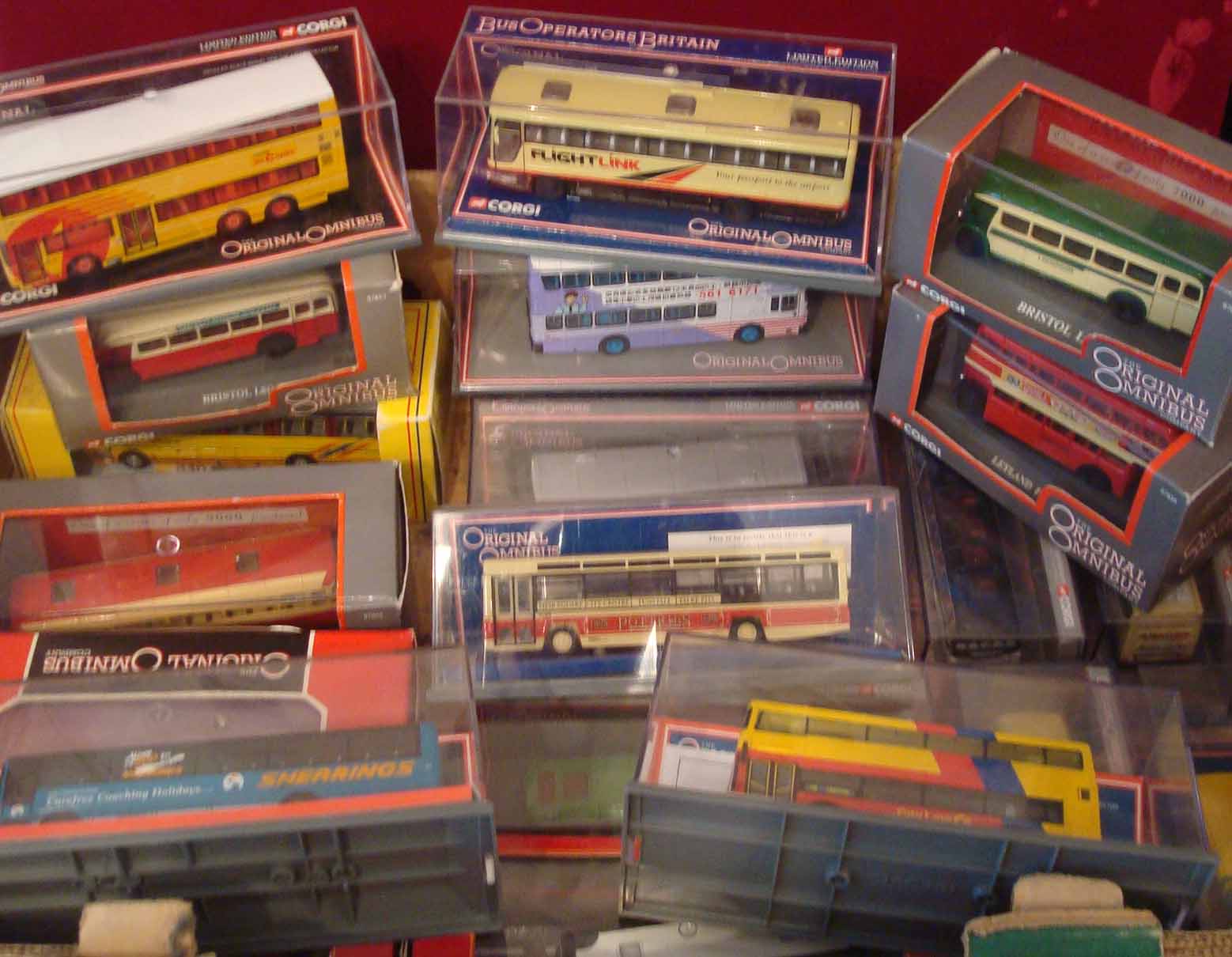 Collection of Corgi Omnibus Buses and Coaches: All having different liveries from various periods
