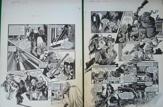 Original Artwork Man About the House featuring in The Look-in Comic: Double page spread from issue