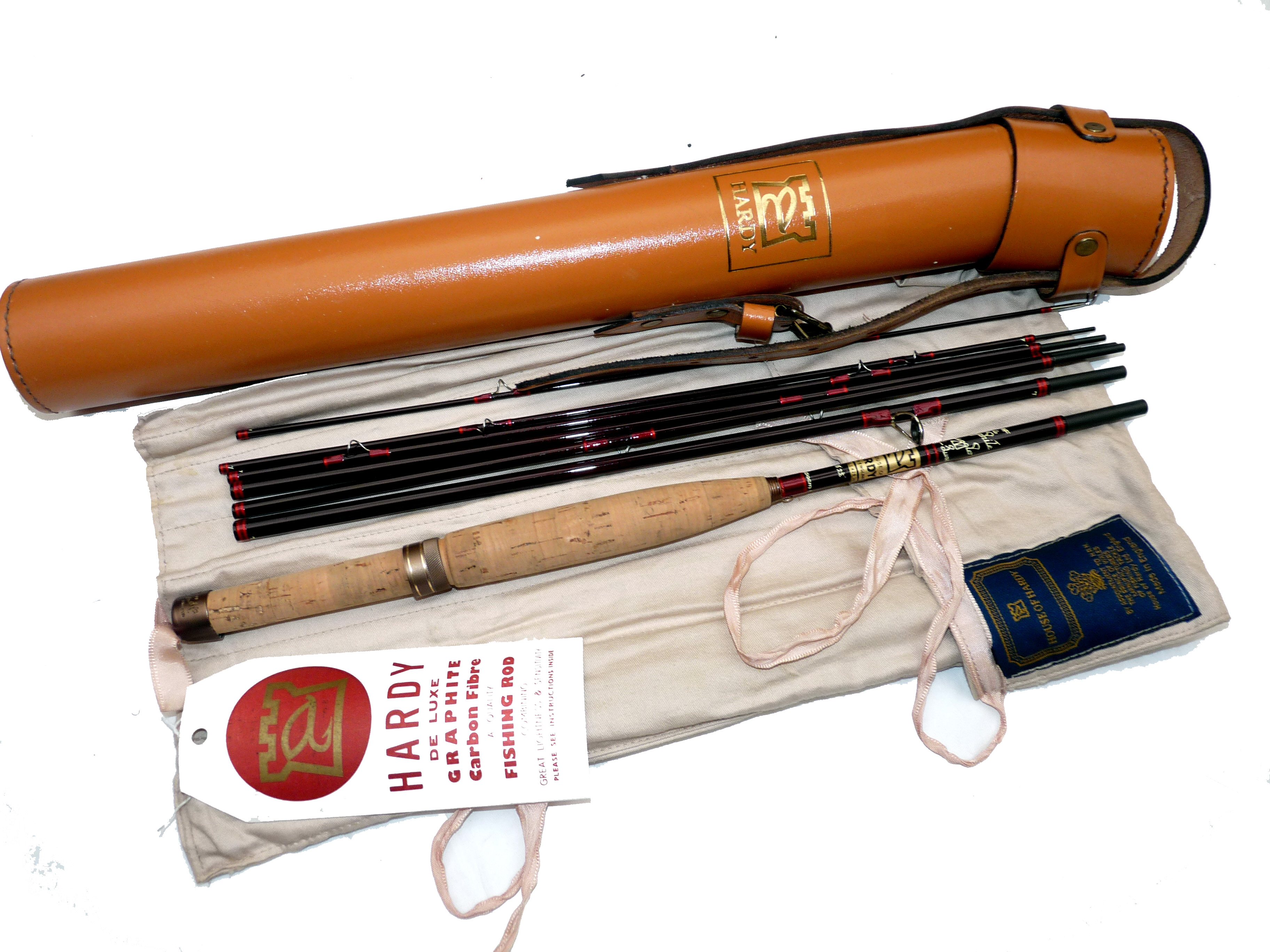 ROD & CASE Hardy Graphite Smuggler Deluxe 8` 2.5" 7 piece carbon trout