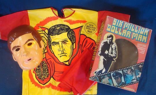 1975 Six Million Dollar Man 3-Piece Costume & Mask Set: To consist of jacket and Trousers together