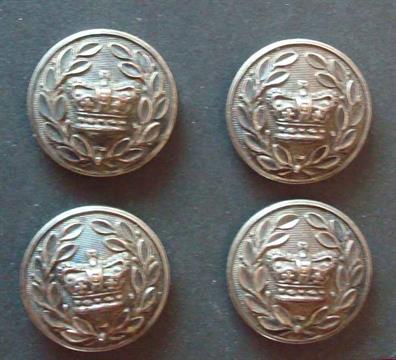 19th Century Police Buttons: Having a Victorian Crown with laurel leaves either side, made by Firmin