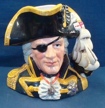Royal Doulton Character Jug Of The Year 1993 Vice - Admiral Lord Nelson: No D6932. This Hand Made
