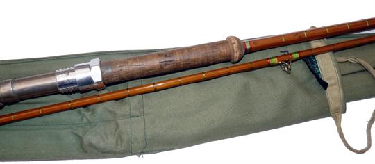 ROD: Hardy The No. 3 LRH Spinning Palakona Rod, 9’6” 2 piece, No.H68930, copper whipped butt ring