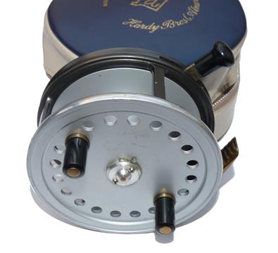 REEL: Hardy The Silex 4” alloy drum casting reel, 1960s model in as new condition, twin black