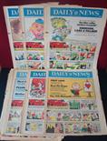 1970s American Daily News Comic Supplements: Small selection featuring Dick Tracy, Blondie, Broom