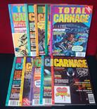 1993 Total Carnage Comic: Numbers 1 to 10 with free gifts al in great condition (10)