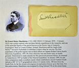 Sir Ernest Shackleton Polar Explorer Autograph on the back of an original calling card, third