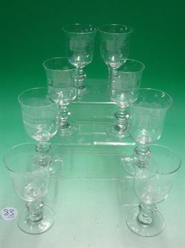 8x Engraved England Test Match Cricket Commemorative Glass Goblets – Cornhill Insurance Test
