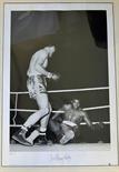 1963 Henry Cooper v Cassius Clay Boxing Signed ltd ed print with Clay knocked to the floor,