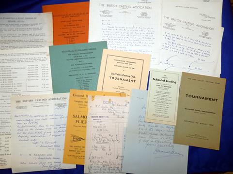 TOURNAMENT CASTING EPHEMERA: Quantity of tournament casting handbooks, letters and ephemera incl.