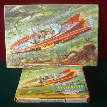 1961 Supercar 140 Piece Jigsaw: Tower Press Deep Sea Adventure Jigsaw complete with original