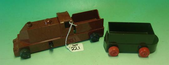 Rare Vintage Chad Valley Bakelite Toy Train & Truck: This very hard ... Rare Vintage Chad Valley Bakelite Toy Train & Truck: This very hard ...