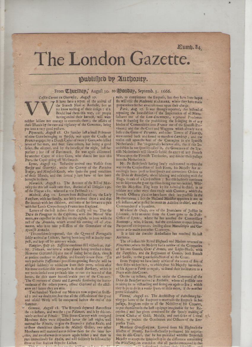 With the first ever report on the Great Fire of London Historic