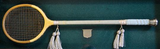 Rare 1940 Eton College Prize Rackets Racquet. 1940 Eton College Silver Prize Racquet – a fine and