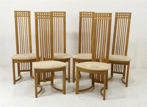 oak high back dining chairs