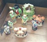 Boxed lot of figures including Staffordshire, 9 in total all a/f.