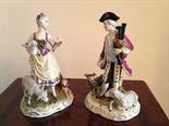 Pair of German porcelain figurines, WR.