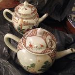 Two 18thc Chinese teapots,a\f.