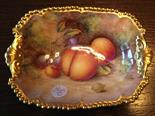 Royal Worcester fruit painted dish by Telford.