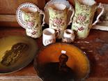 An assortment of 19th pottery, a boxed lot.