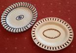 Two 18thc Leeds creamware oval dishes, 24 cms diameter in perfect condition.