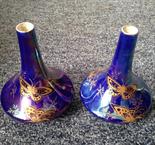 Pair Devon Lustrine Fieldings vases, one slight chip.