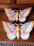 Pair of butterfly pottery wall pockets.