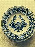 Five Royal Worcester blue and white plates.