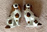 Pair 19th c staffordshire dogs.