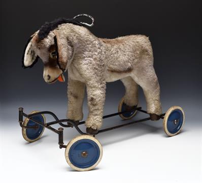 steiff donkey on wheels value
