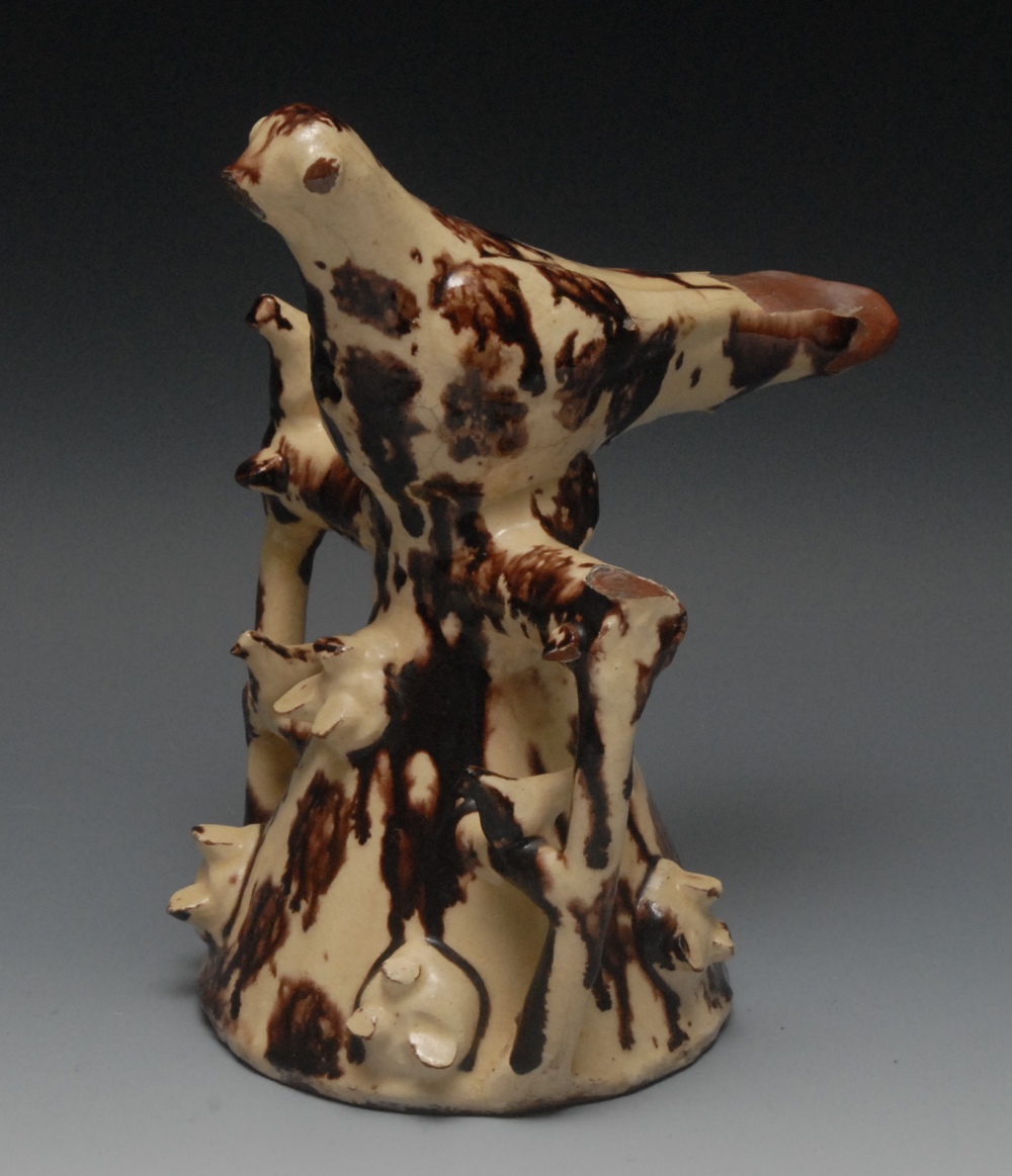 A 19th Century Halifax treacle glaze bird whistle, possibly by Isaac