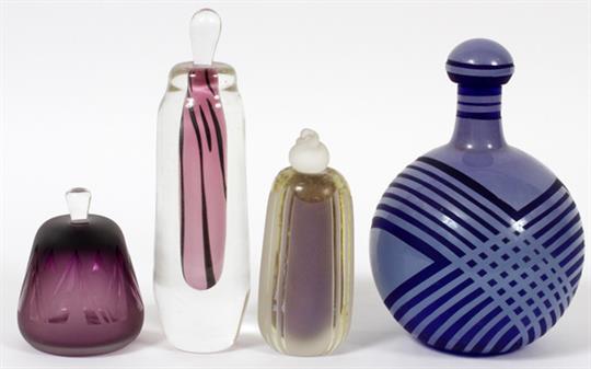 CONTEMPORARY ART GLASS PERFUME BOTTLES Lot Art | Art Glass Perfume Bottles